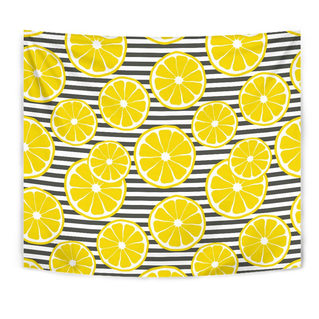 Slice Of Lemon Design Pattern Wall Tapestry