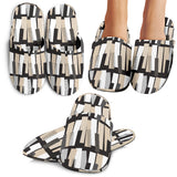 Piano Pattern Print Design 04 Slippers