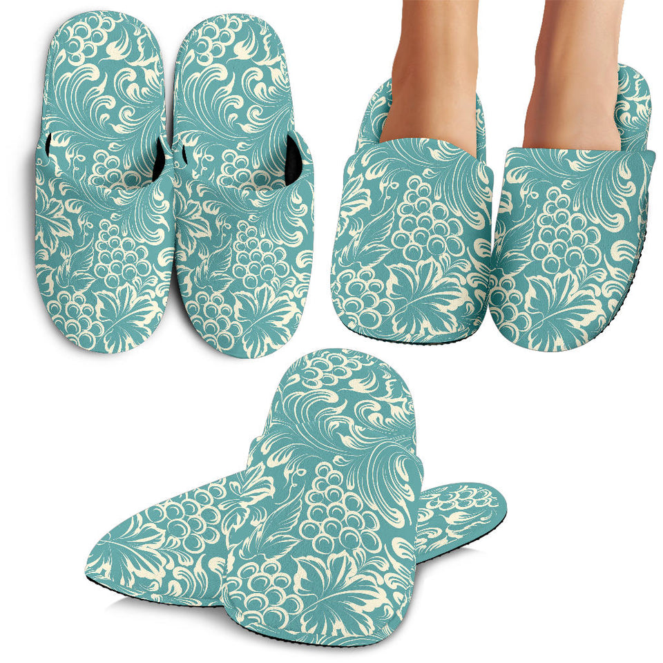 Classic Hand Drawn Grape Pattern Slippers