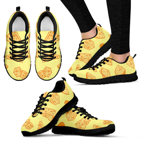 Cheese Design Pattern Women'S Sneaker Shoes