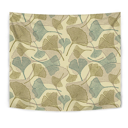 Ginkgo Leaves Design Pattern Wall Tapestry