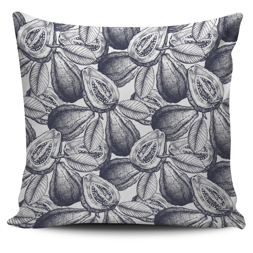 Guava Tropical Hand Drawn Pattern Pillow Cover