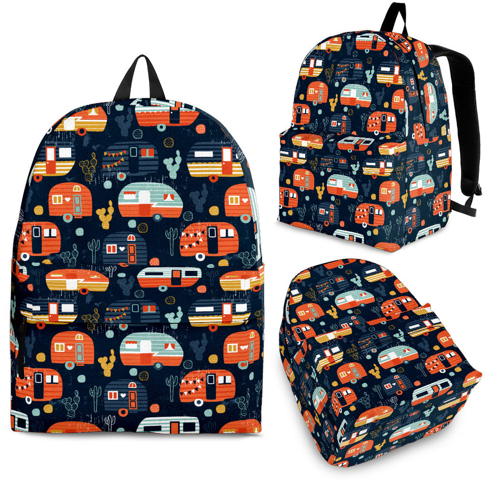 Camper Van Pattern Print Design 05 Backpack