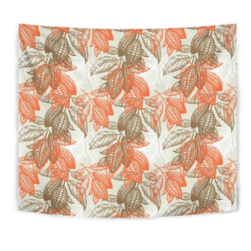 Cocoa Beans Cocoa Tree Pattern Wall Tapestry