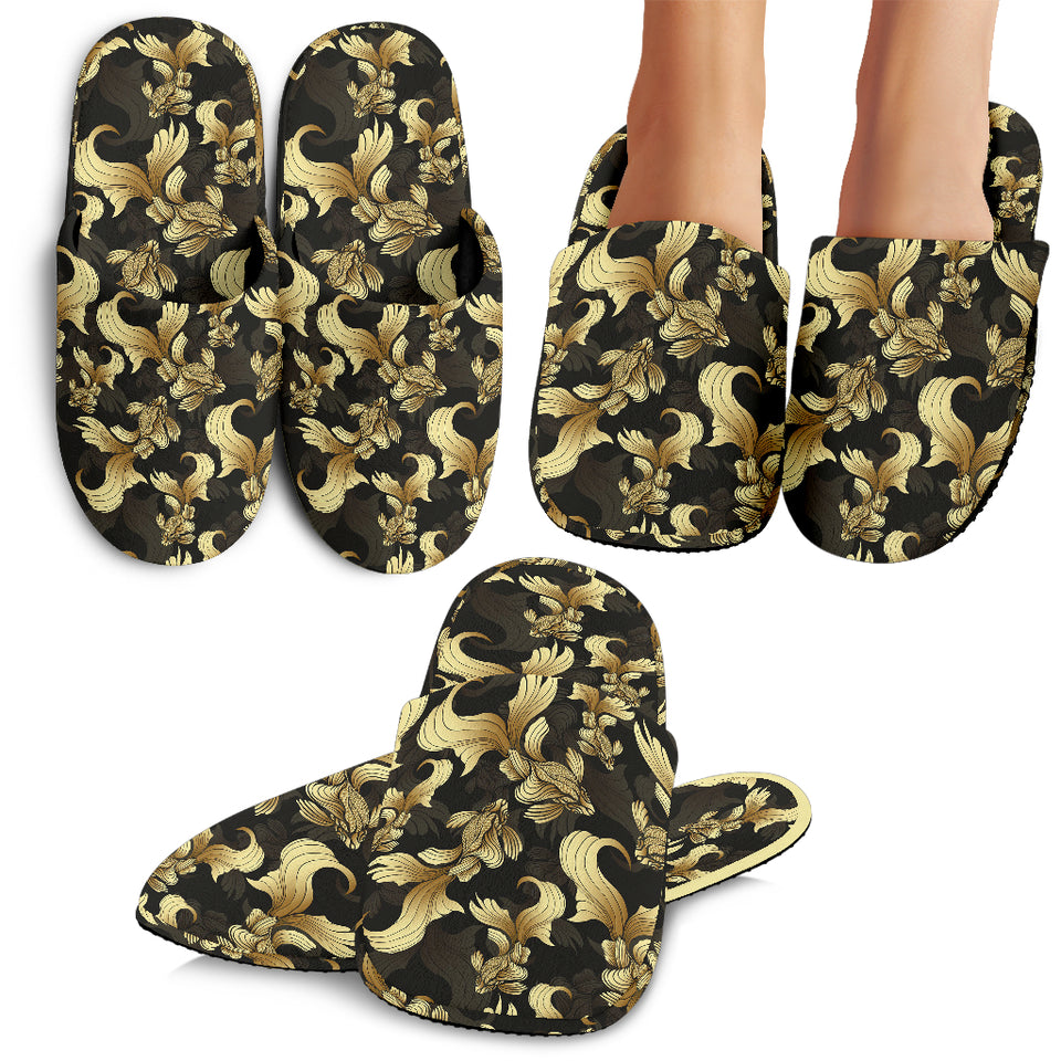 Goldfish Pattern Print Design 01 Slippers