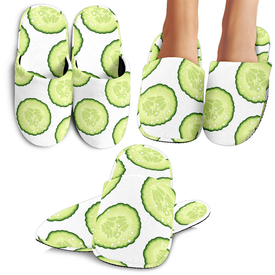 Cucumber Slices Pattern Slippers