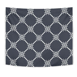 Nautical Steering Wheel Rope Pattern Wall Tapestry