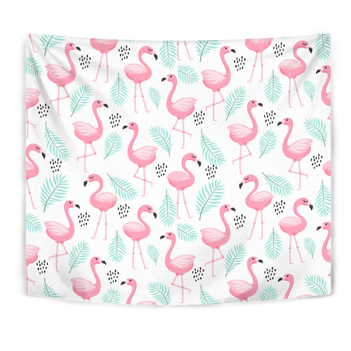 Cute Flamingo Pattern Wall Tapestry