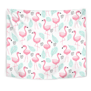 Cute Flamingo Pattern Wall Tapestry