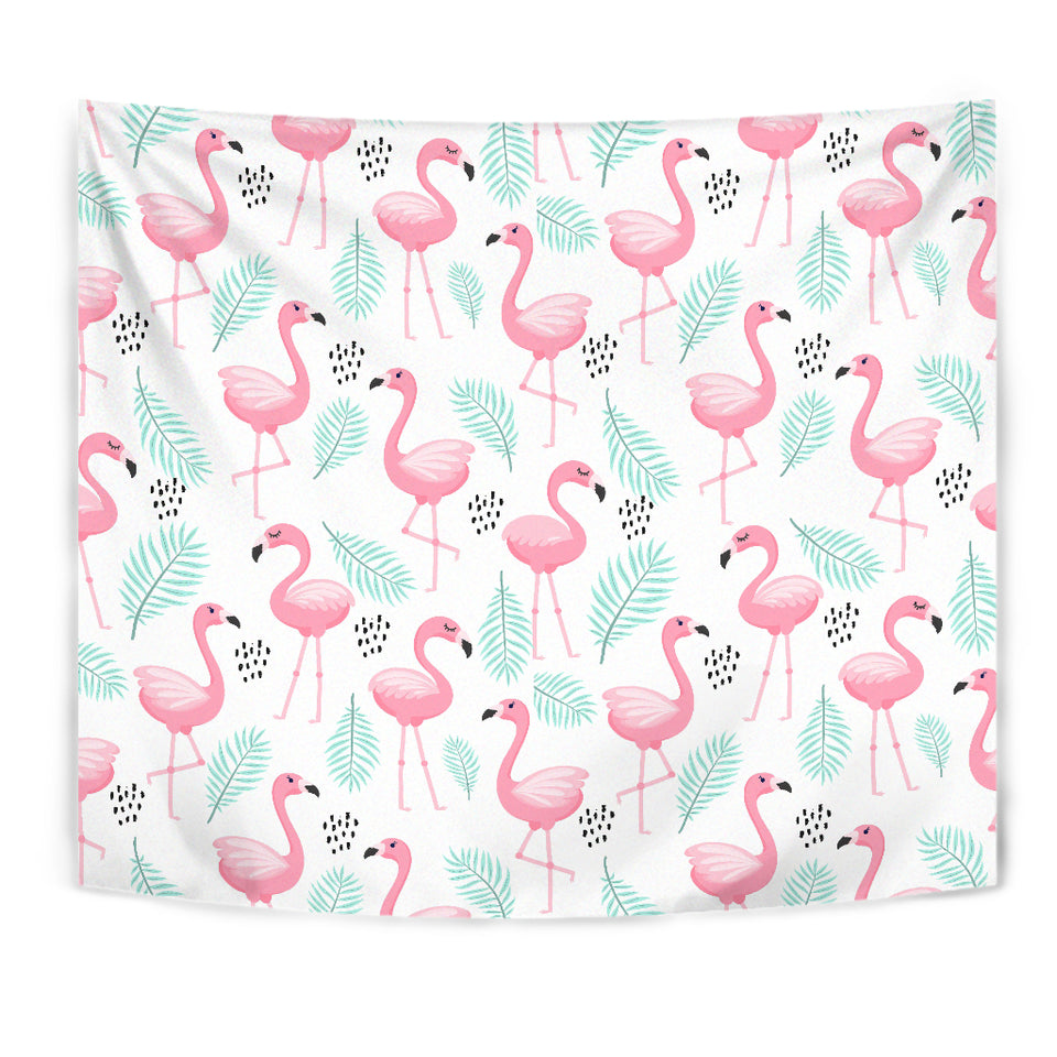 Cute Flamingo Pattern Wall Tapestry