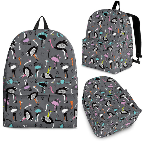 Ostrich Pattern Print Design 01 Backpack