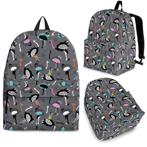 Ostrich Pattern Print Design 01 Backpack