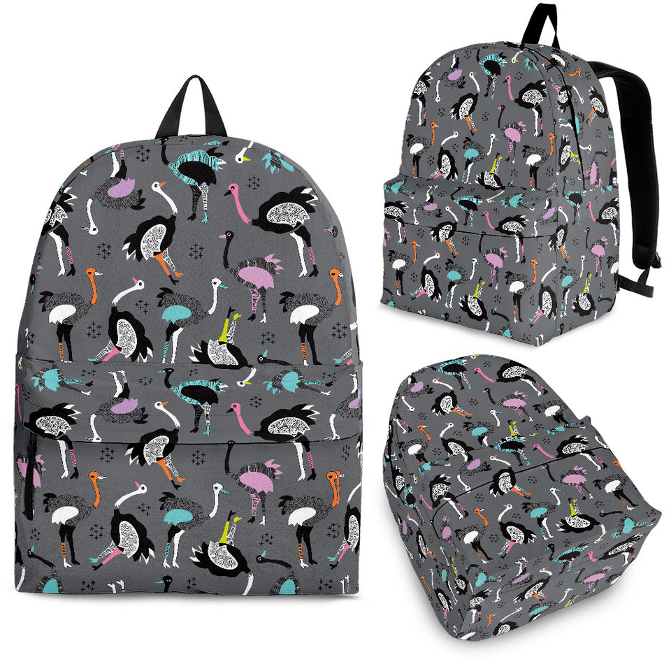 Ostrich Pattern Print Design 01 Backpack