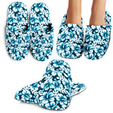 Hibiscus Pattern Print Design 04 Slippers