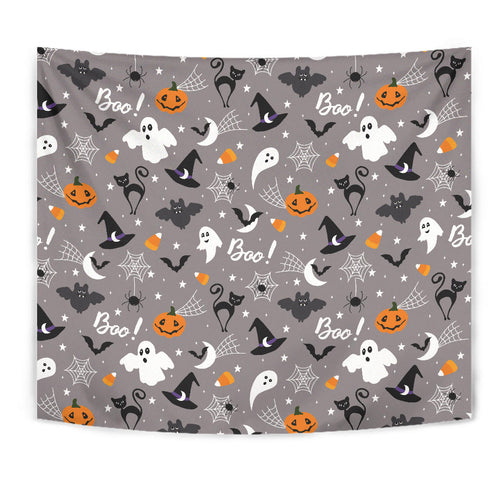 Halloween Design Pattern Wall Tapestry