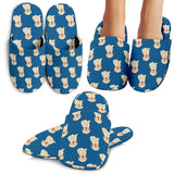 Golden Retriever Pattern Print Design 03 Slippers