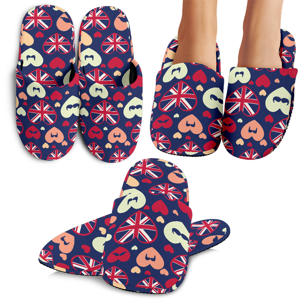 British Pattern Print Design 02 Slippers
