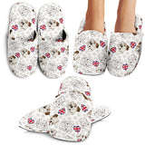 English Bulldog Pattern Print Design 01 Slippers