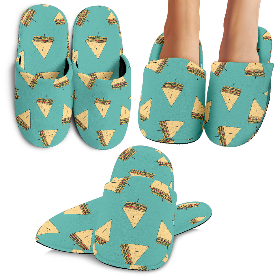 Sandwich Pattern Print Design 03 Slippers