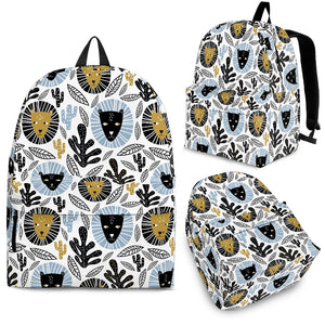 Lion Pattern Print Design 05 Backpack