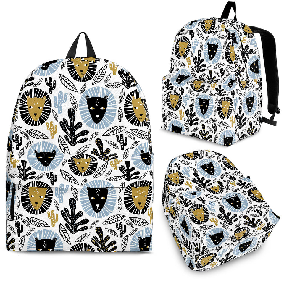 Lion Pattern Print Design 05 Backpack