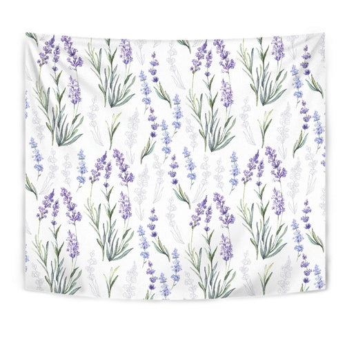 Hand Painting Watercolor Lavender Wall Tapestry