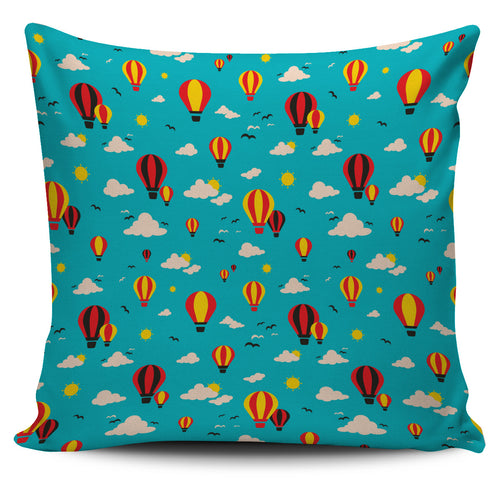 Hot Air Balloon Sky Pattern Pillow Cover