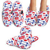 British Pattern Print Design 01 Slippers