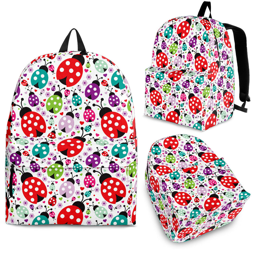 Ladybug Pattern Print Design 03 Backpack