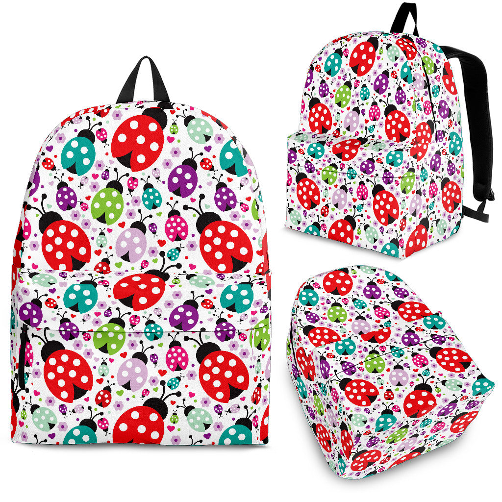 Ladybug Pattern Print Design 03 Backpack
