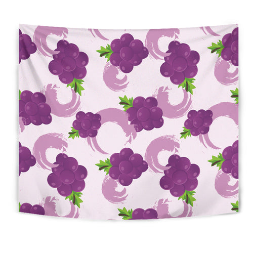Cute Grape Pattern Wall Tapestry
