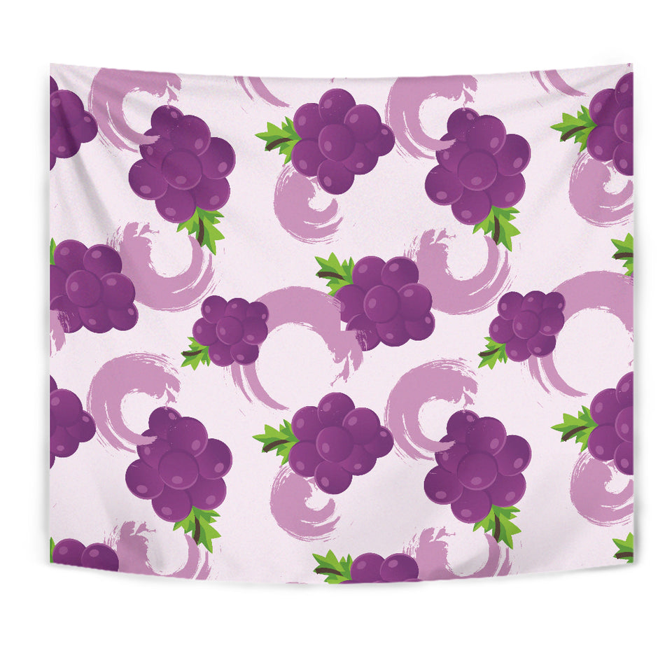 Cute Grape Pattern Wall Tapestry