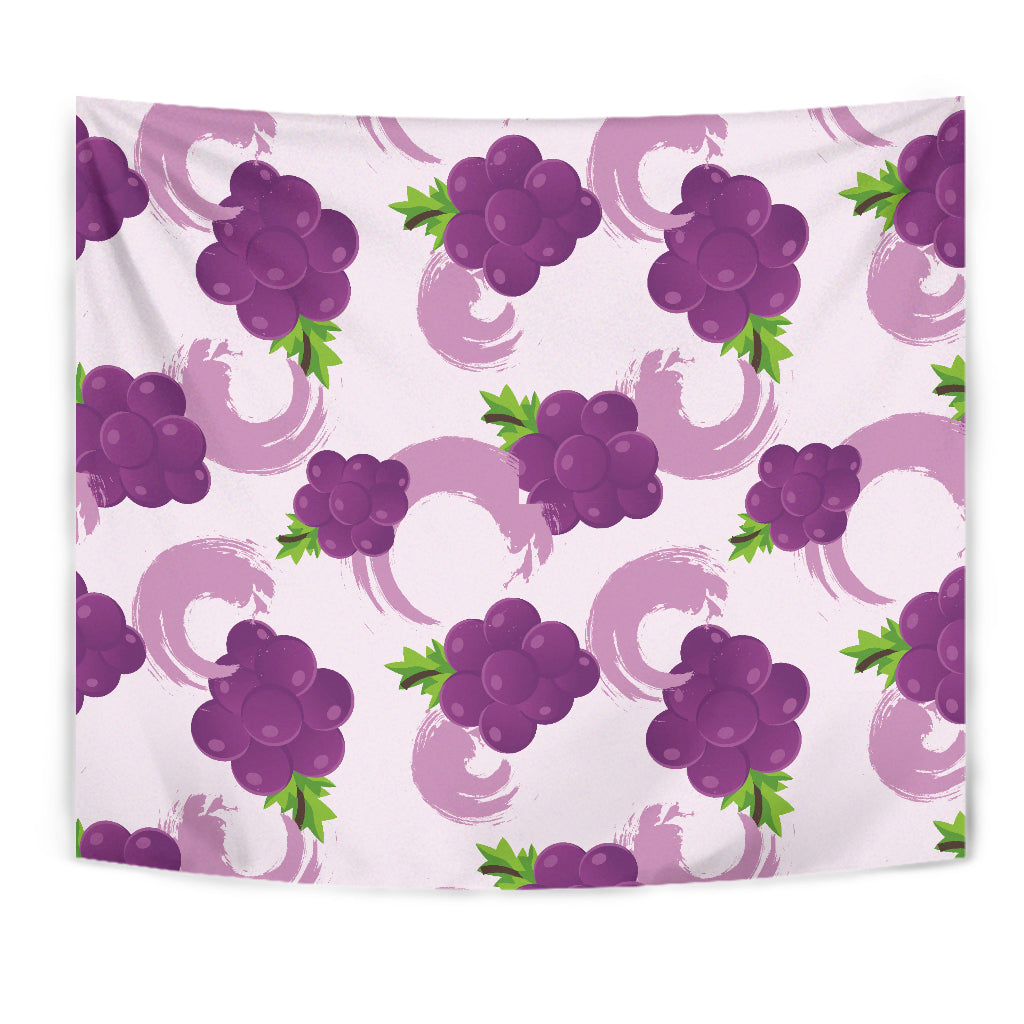Cute Grape Pattern Wall Tapestry