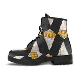 French Fries Dark Background Leather Boots