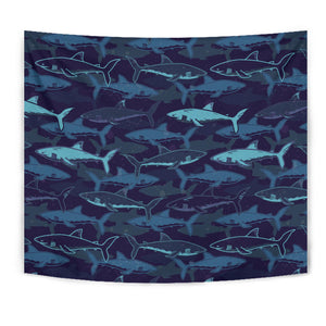 Shark Pattern Wall Tapestry