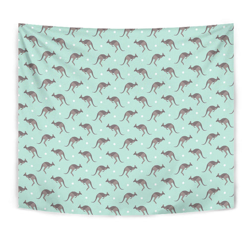 Kangaroo Pattern Background Wall Tapestry