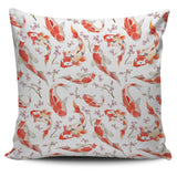 Watercolor Koi Fish Carp Fish Pattern Pillow Cover