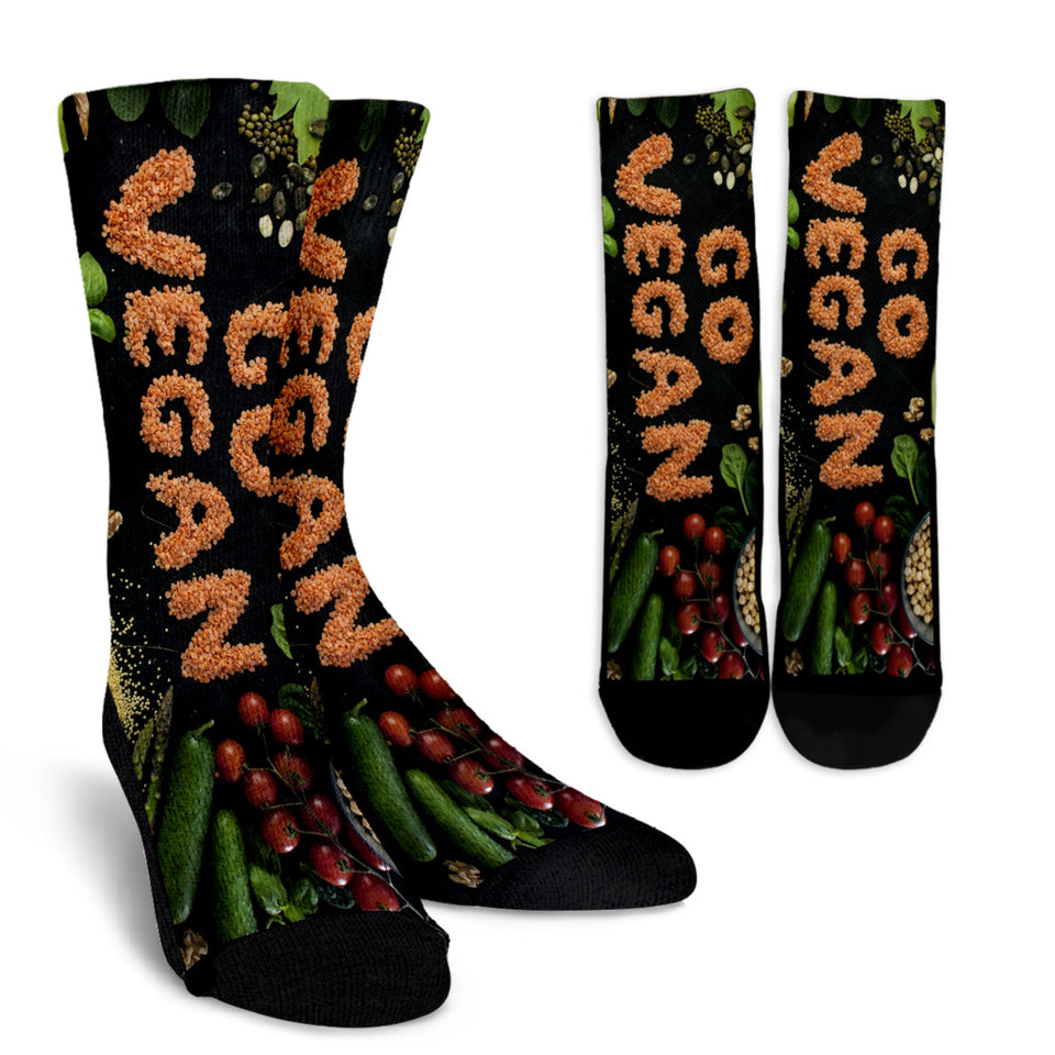 Go Vegan Crew Socks