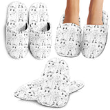 Bull Terrier Pattern Print Design 02 Slippers