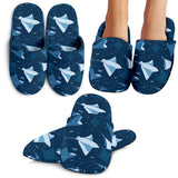 Stingray Pattern Print Design 04 Slippers