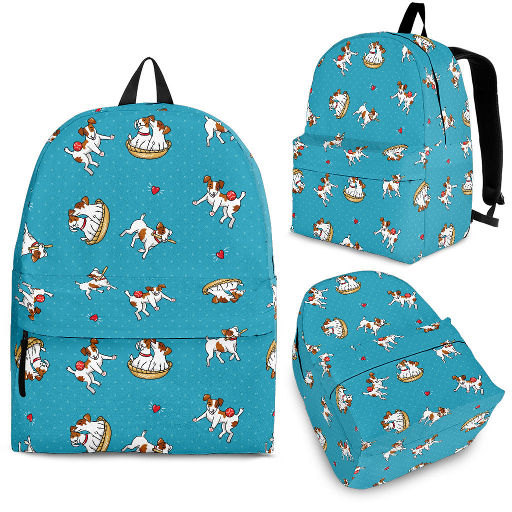 Jack Russel Pattern Print Design 03 Backpack