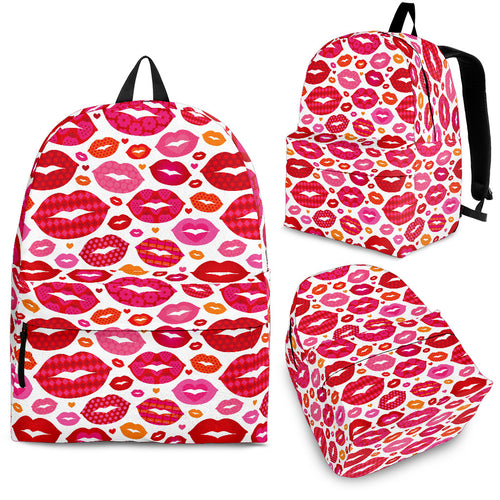 Lips Pattern Print Design 01 Backpack