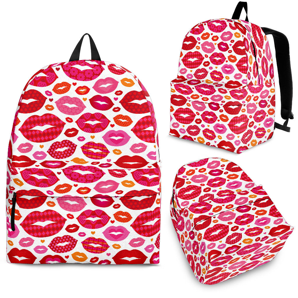 Lips Pattern Print Design 01 Backpack