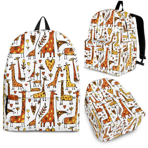 Giraffe Pattern Print Design 04 Backpack