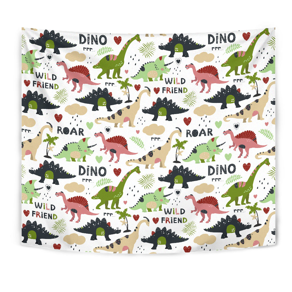 Cute Dinosaurs Pattern Wall Tapestry