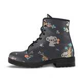 Cute Koala Pattern Leather Boots