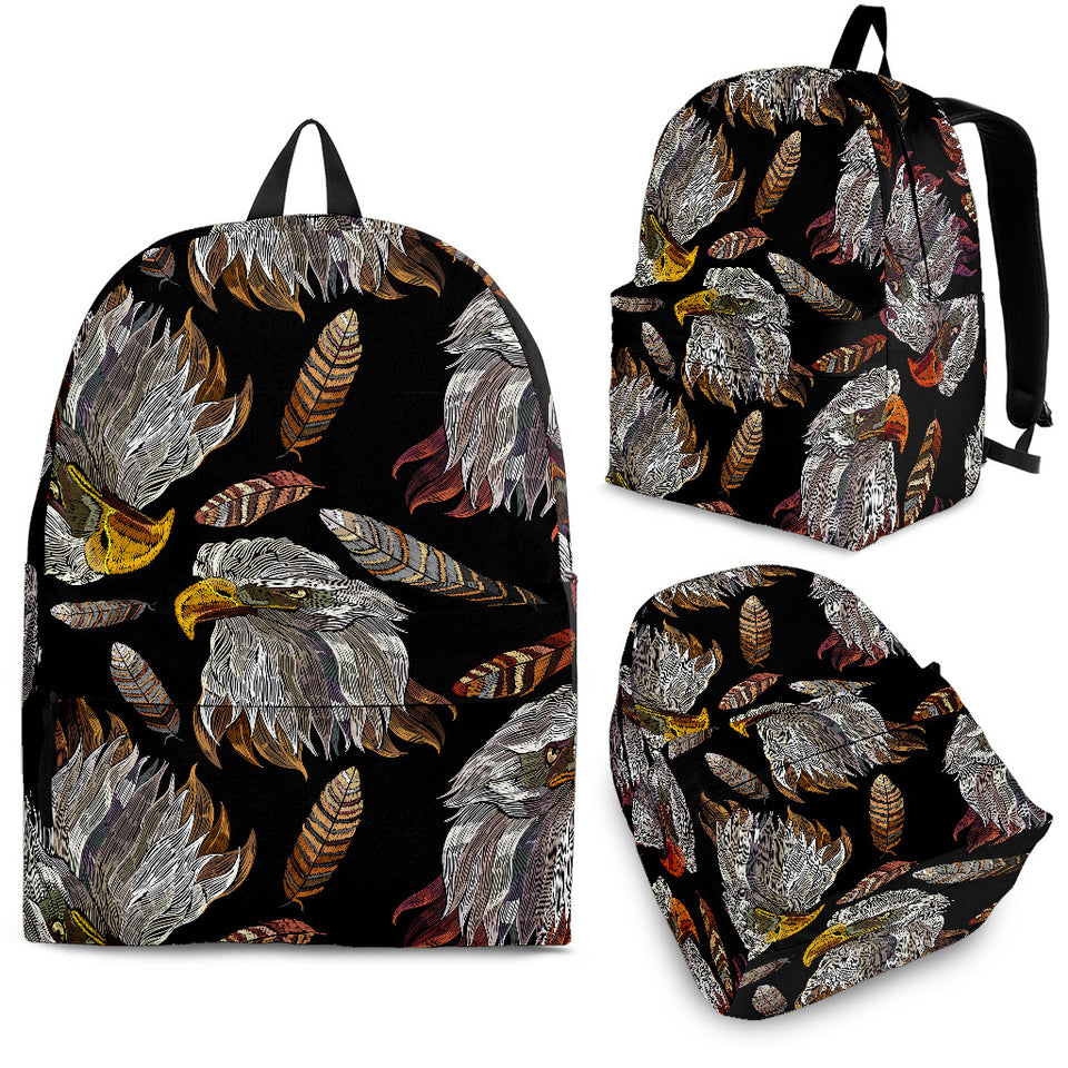 Eagle Pattern Print Design 05 Backpack