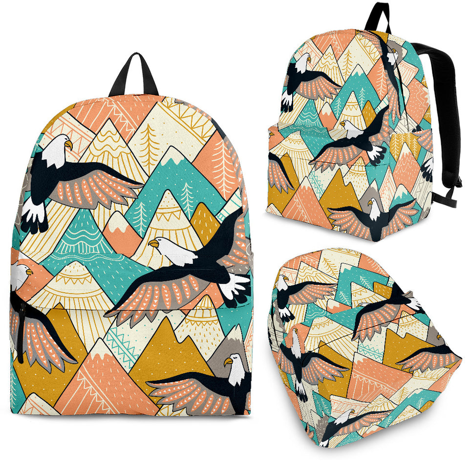 Eagle Pattern Print Design 02 Backpack