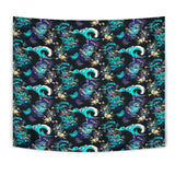 Dragon Sea Wave Pattern Wall Tapestry