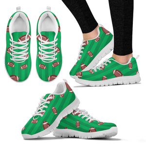American Football Ball Field Background Women'S Sneaker Shoes